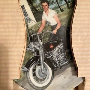 Vintage Elvis on His Harley 8 1/2" Collector Plate With Box 1990 COA